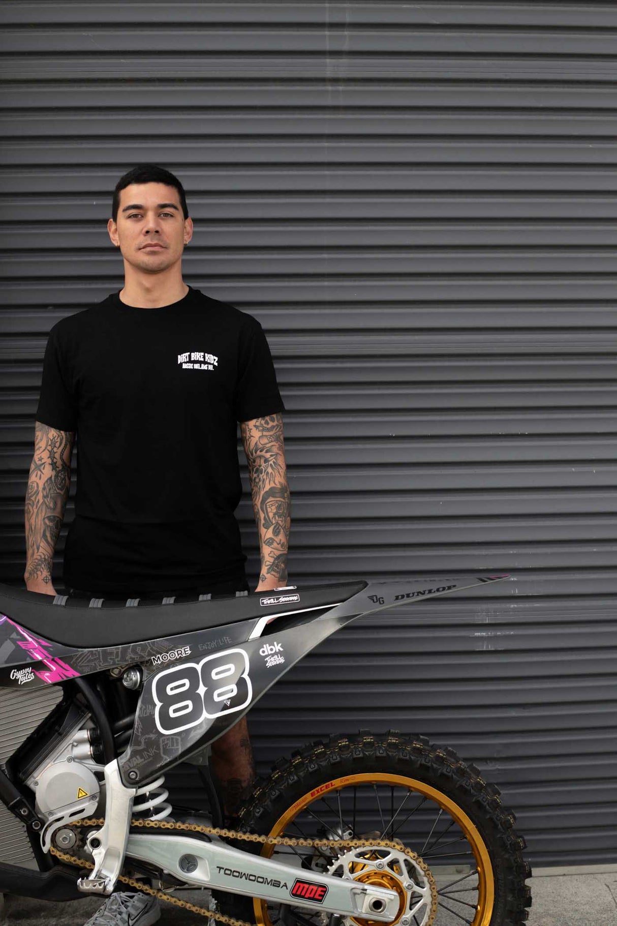 DBK Ned Kelly Wheelie Adult Tee