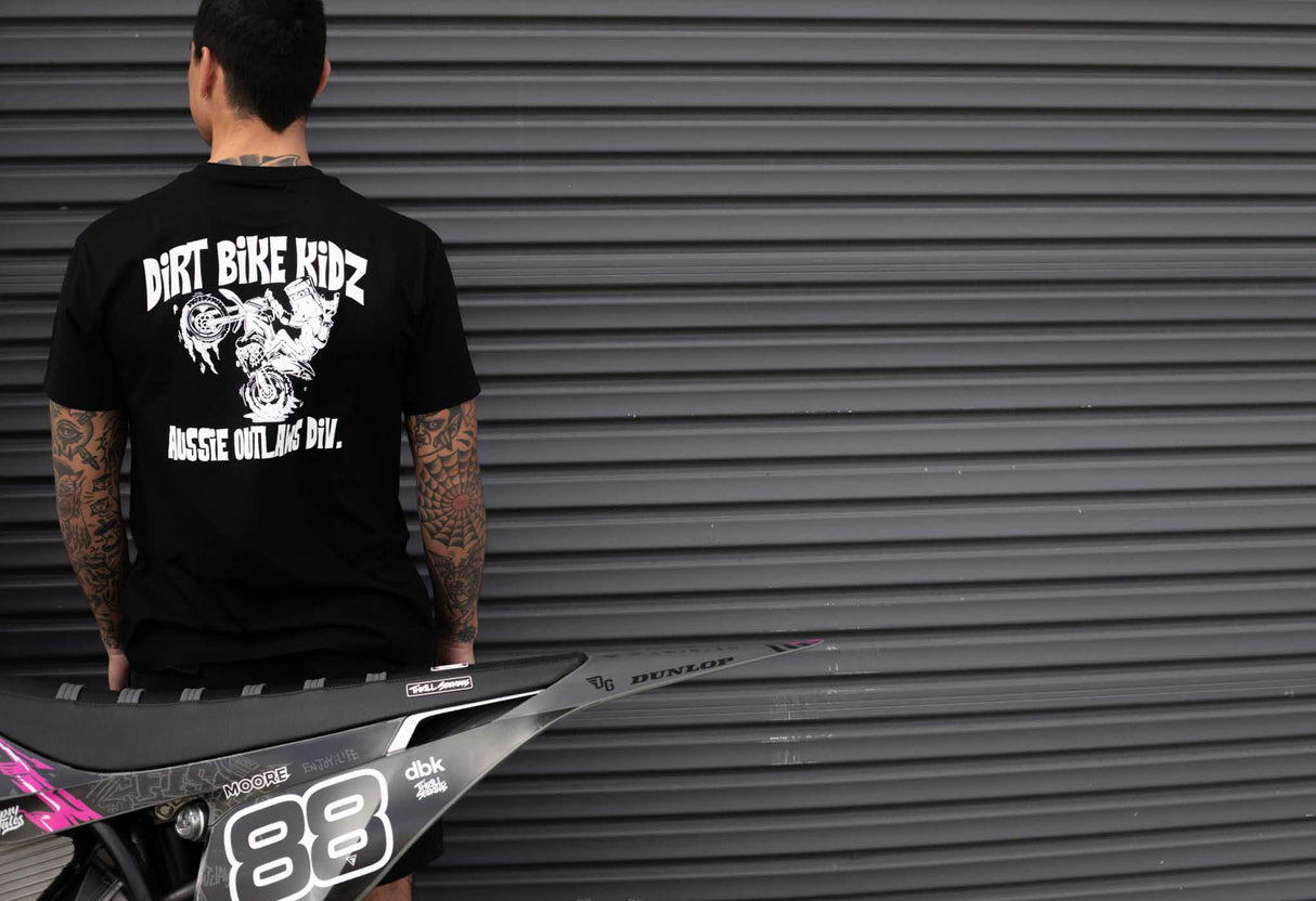 DBK Ned Kelly Wheelie Adult Tee