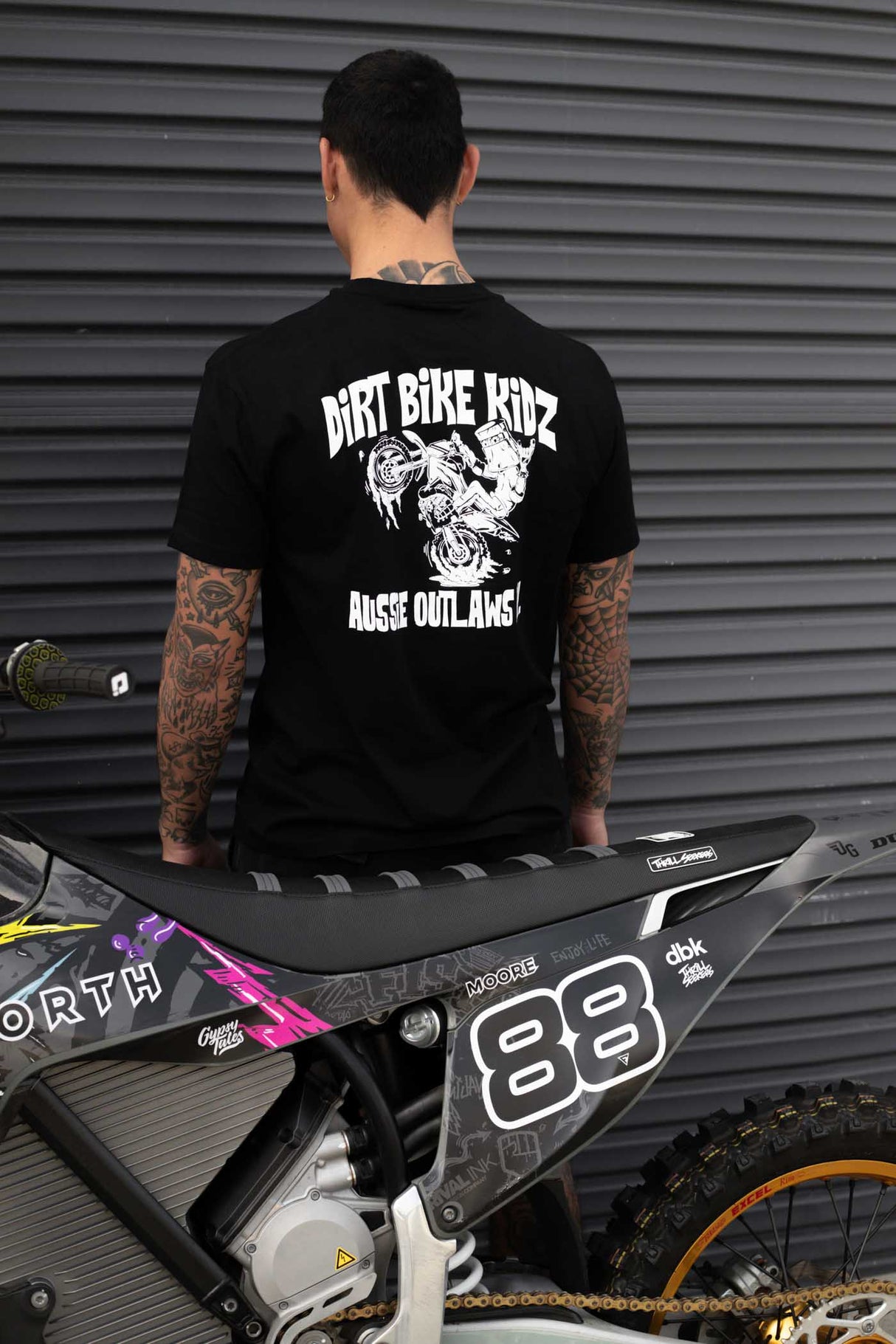 DBK Ned Kelly Wheelie Adult Tee